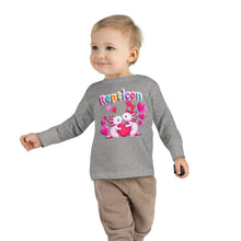 Load image into Gallery viewer, Repticon Toddler Long Sleeve Tee w/ Valentine Axolotls
