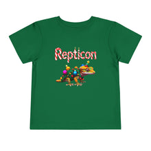 Load image into Gallery viewer, Repticon Toddler Short Sleeve Tee w/ Crested Gecko Christmas Tree
