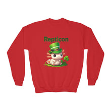Load image into Gallery viewer, Repticon Youth Crewneck Sweatshirt w/ Axolotl
