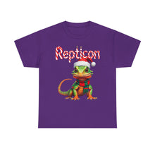 Load image into Gallery viewer, Repticon Unisex Heavy Cotton Tee w/ Lizard Santa
