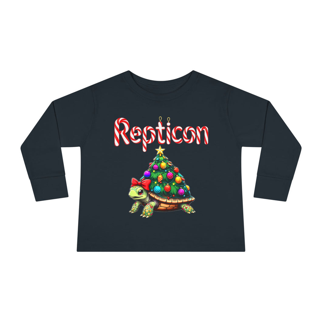 Repticon Toddler Long Sleeve Tee w/ Tortoise Christmas Tree