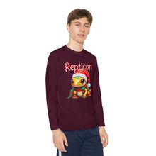 Load image into Gallery viewer, Repticon Youth Long Sleeve Competitor Tee w/ Amphibian Santa
