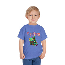 Load image into Gallery viewer, Repticon Toddler Short Sleeve Tee w/ Gecko Christmas Tree
