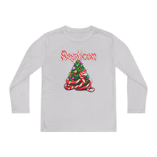 Load image into Gallery viewer, Repticon Youth Long Sleeve Competitor Tee w/ Candy Cane Snake Christmas Tree
