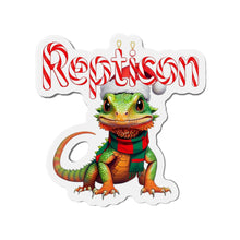 Load image into Gallery viewer, Repticon Die-Cut Magnets w/ Lizard Santa
