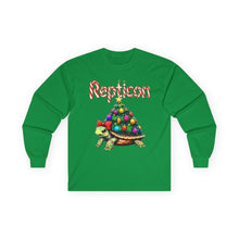 Load image into Gallery viewer, Repticon Unisex Ultra Cotton Long Sleeve Tee w/ Tortoise Christmas Tree
