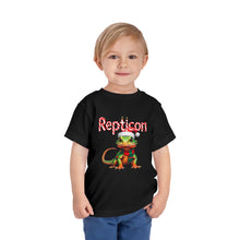 Load image into Gallery viewer, Repticon Toddler Short Sleeve Tee w/ Lizard Santa
