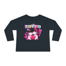 Load image into Gallery viewer, Repticon Toddler Long Sleeve Tee w/ Valentine Axolotls
