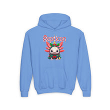 Load image into Gallery viewer, Repticon Youth Heavy Blend Hooded Sweatshirt w/ Axolotl Christmas Tree
