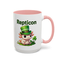 Load image into Gallery viewer, Repticon Accent Coffee Mug w/ Axolotl
