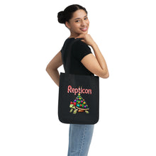 Load image into Gallery viewer, Repticon Organic Canvas Tote Bag w/ Tortoise Christmas Tree
