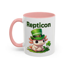 Load image into Gallery viewer, Repticon Accent Coffee Mug w/ Axolotl
