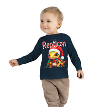 Load image into Gallery viewer, Repticon Toddler Long Sleeve Tee w/ Amphibian Santa
