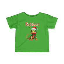 Load image into Gallery viewer, Repticon Infant Fine Jersey Tee w/ Lizard Santa
