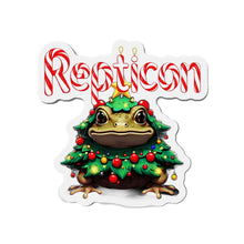 Load image into Gallery viewer, Repticon Die-Cut Magnets w/ Toad Christmas Tree
