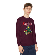 Load image into Gallery viewer, Repticon Youth Long Sleeve Competitor Tee w/ Tortoise Christmas Tree
