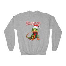 Load image into Gallery viewer, Repticon Youth Crewneck Sweatshirt w/ Lizard Santa
