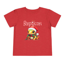 Load image into Gallery viewer, Repticon Toddler Short Sleeve Tee w/ Amphibian Santa
