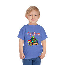 Load image into Gallery viewer, Repticon Toddler Short Sleeve Tee w/ Tortoise Christmas Tree
