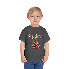 Load image into Gallery viewer, Repticon Toddler Short Sleeve Tee w/ Candy Cane Christmas Tree
