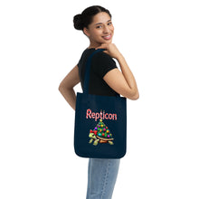 Load image into Gallery viewer, Repticon Organic Canvas Tote Bag w/ Tortoise Christmas Tree
