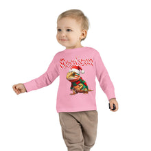 Load image into Gallery viewer, Repticon Toddler Long Sleeve Tee w/ Bearded Dragon Santa
