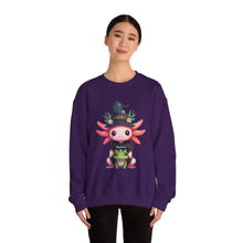 Load image into Gallery viewer, Repticon Women&#39;s Heavy Blend™ Crewneck Sweatshirt w/ Axolotl
