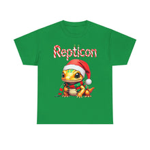 Load image into Gallery viewer, Repticon Unisex Heavy Cotton Tee w/ Amphibian Santa
