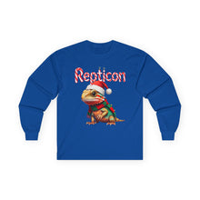 Load image into Gallery viewer, Repticon Unisex Ultra Cotton Long Sleeve Tee w/ Bearded Dragon Santa

