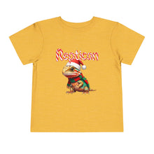 Load image into Gallery viewer, Repticon Toddler Short Sleeve Tee w/ Bearded Dragon Santa
