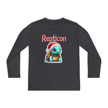 Load image into Gallery viewer, Repticon Youth Long Sleeve Competitor Tee w/ Tortoise Santa
