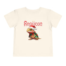 Load image into Gallery viewer, Repticon Toddler Short Sleeve Tee w/ Bearded Dragon Santa
