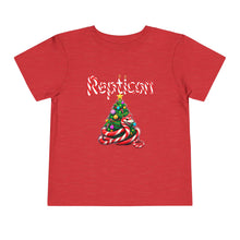 Load image into Gallery viewer, Repticon Toddler Short Sleeve Tee w/ Candy Cane Christmas Tree
