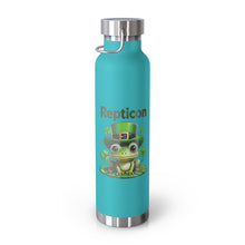 Load image into Gallery viewer, Repticon Copper Vacuum Insulated Bottle, 22oz w/ Frog
