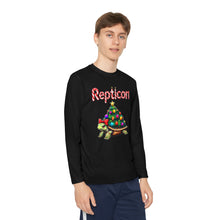 Load image into Gallery viewer, Repticon Youth Long Sleeve Competitor Tee w/ Tortoise Christmas Tree
