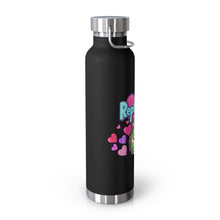 Load image into Gallery viewer, Repticon Copper Vacuum Insulated Bottle, 22oz w/ Valentine Frogs
