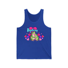 Load image into Gallery viewer, Repticon Unisex Jersey Tank w/ Valentine Frogs
