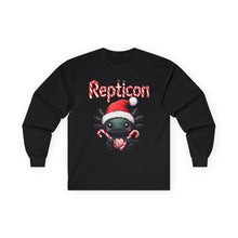 Load image into Gallery viewer, Repticon Unisex Ultra Cotton Long Sleeve Tee w/ Axolotl Santa

