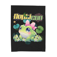 Load image into Gallery viewer, Velveteen Plush Blanket w/ Frogs
