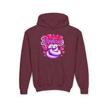 Load image into Gallery viewer, Repticon Youth Heavy Blend Hooded Sweatshirt w/ Valentine Snakes
