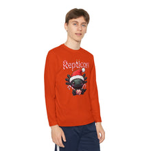 Load image into Gallery viewer, Repticon Youth Long Sleeve Competitor Tee w/ Axolotl Santa
