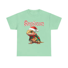 Load image into Gallery viewer, Repticon Unisex Heavy Cotton Tee w/ Bearded Dragon Santa
