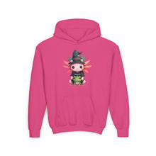 Load image into Gallery viewer, Repticon Youth Heavy Blend Hooded Sweatshirt w/ Axolotl
