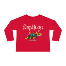 Load image into Gallery viewer, Repticon Toddler Long Sleeve Tee w/ Crested Gecko Christmas Tree
