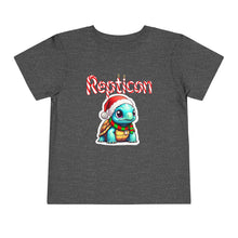 Load image into Gallery viewer, Repticon Toddler Short Sleeve Tee w/ Tortoise Santa
