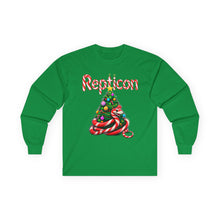 Load image into Gallery viewer, Repticon Unisex Ultra Cotton Long Sleeve Tee w/ Candy Cane Christmas Tree
