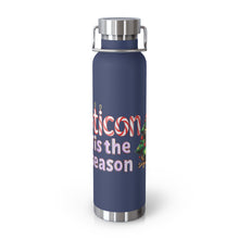 Load image into Gallery viewer, Repticon Copper Vacuum Insulated Bottle, 22oz w/ Toad Christmas Tree
