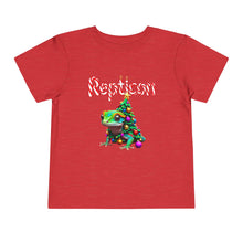 Load image into Gallery viewer, Repticon Toddler Short Sleeve Tee w/ Gecko Christmas Tree
