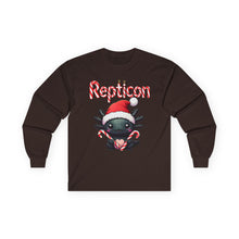 Load image into Gallery viewer, Repticon Unisex Ultra Cotton Long Sleeve Tee w/ Axolotl Santa
