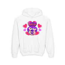 Load image into Gallery viewer, Repticon Youth Heavy Blend Hooded Sweatshirt w/ Valentine Crested Geckos
